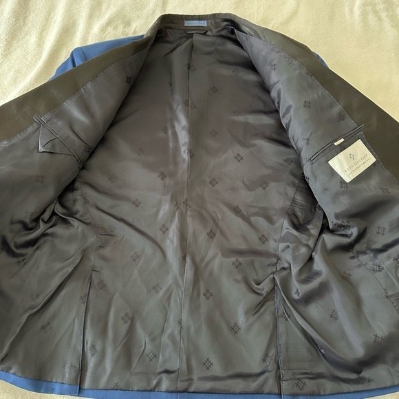 Ryan Seacrest Slim-Fit Stretch Cobalt Blue Tuxedo Set Size 44S, Pants 36Wx30L - Picture 10 of 16